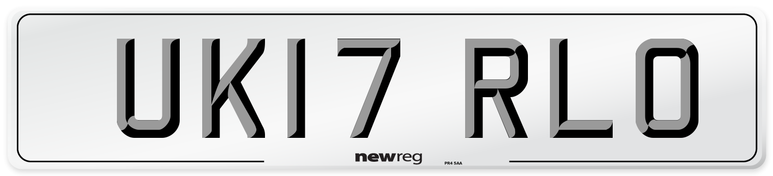 UK17 RLO Number Plate from New Reg